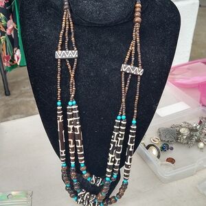 Artisan Multi-Strand Beaded Necklace